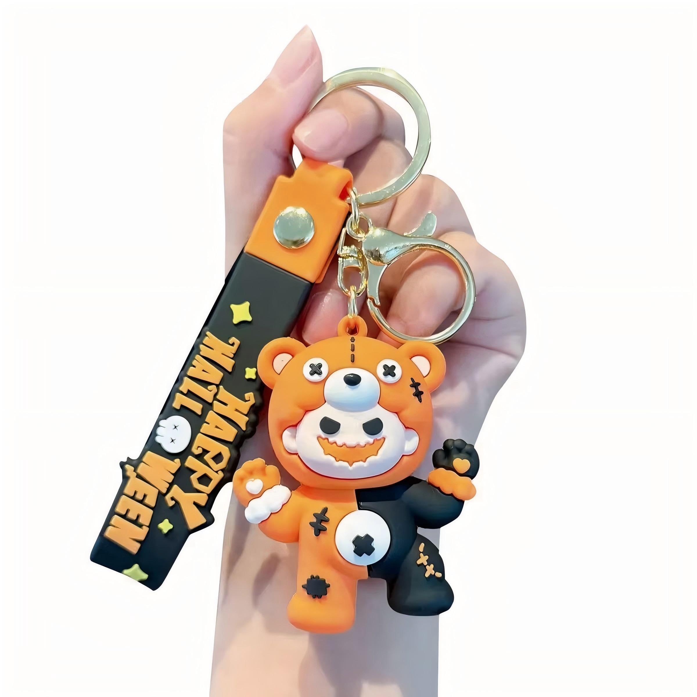 Halloween key chain Bag pendants funny glowing cute trick or treat ghost pumpkin