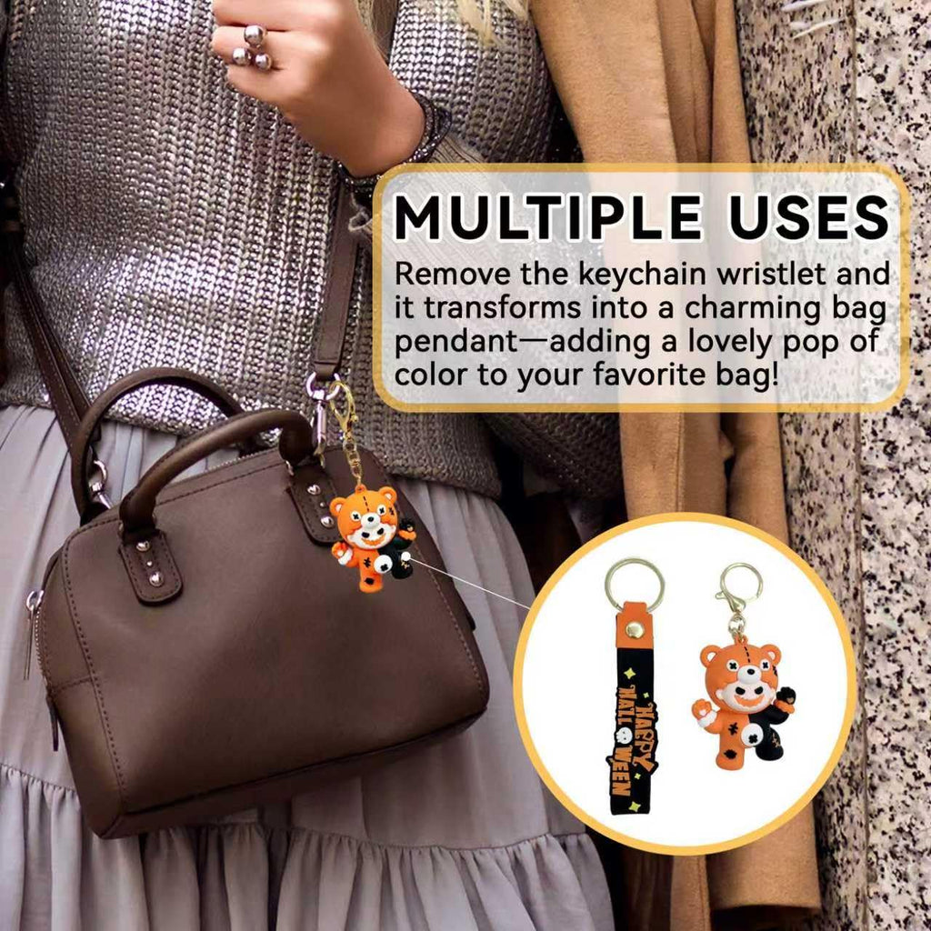 Halloween key chain Bag pendants funny glowing cute trick or treat ghost pumpkin