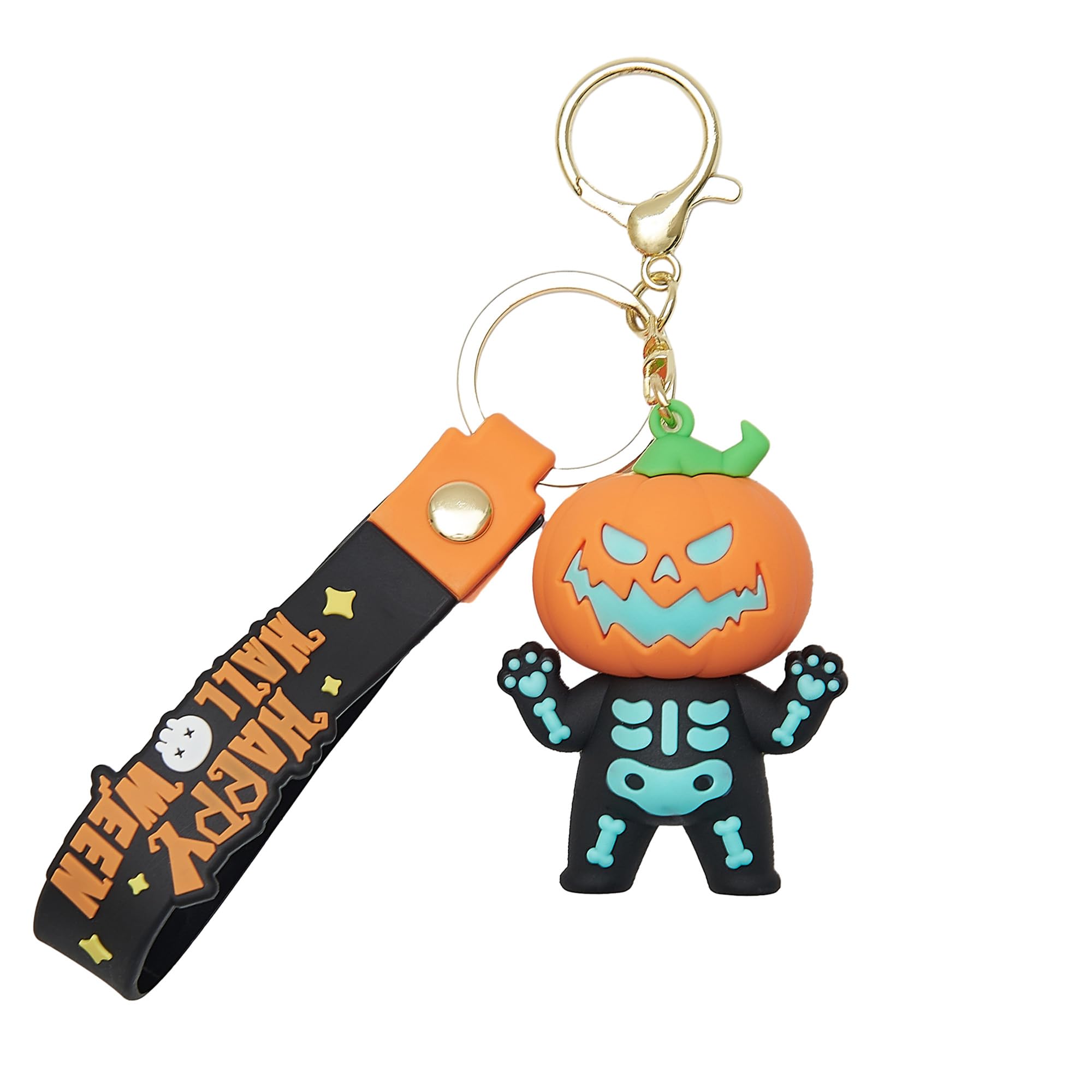 Funny Cute Keychain for Halloween Charms for Bag Purse Halloween Basket Stuffers Key Chain Gifts for Kids