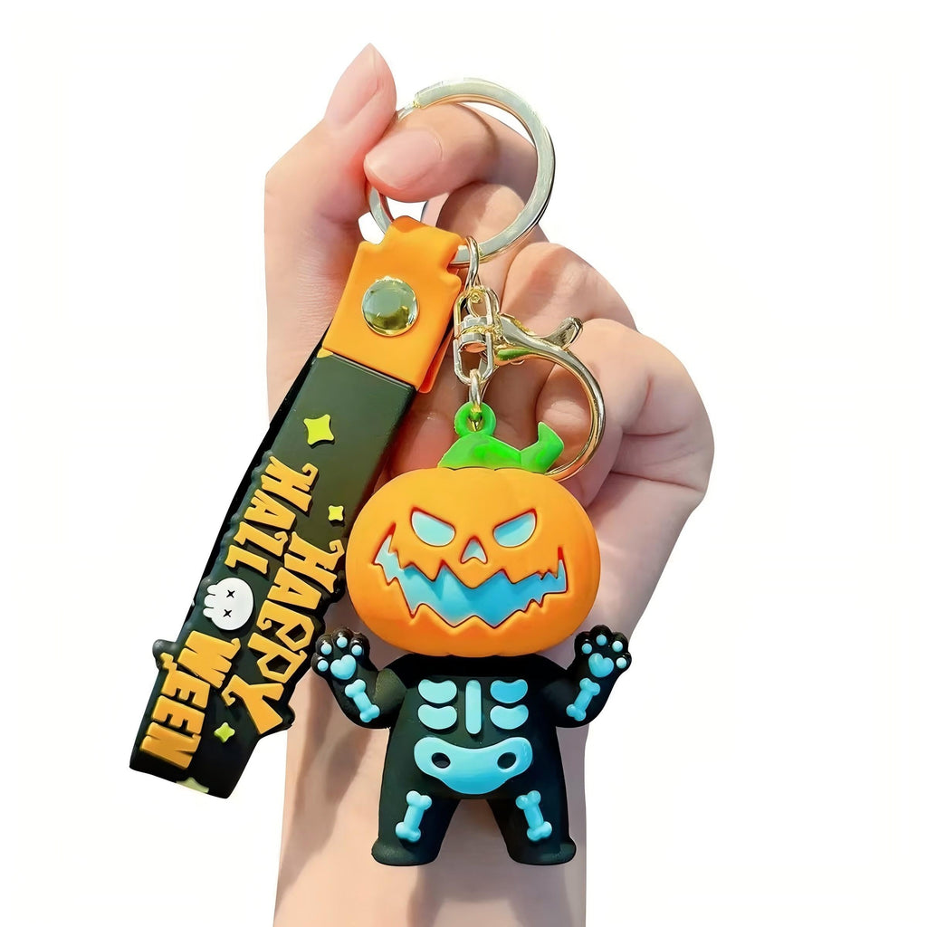 Funny Cute Keychain for Halloween Charms for Bag Purse Halloween Basket Stuffers Key Chain Gifts for Kids